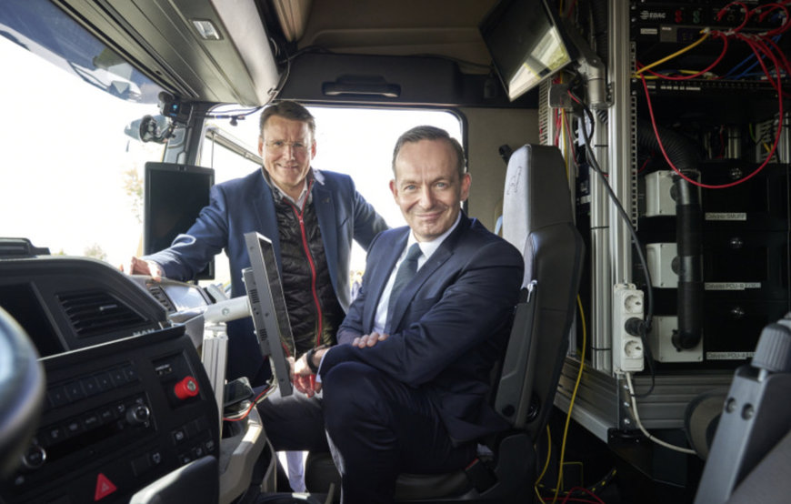MAN First autonomous truck on the motorway